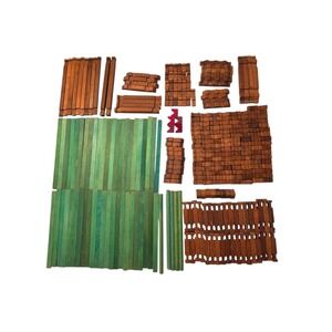 Vintage Lincoln Logs HUGE Lot Square Pieces Good Condition 303 Pieces